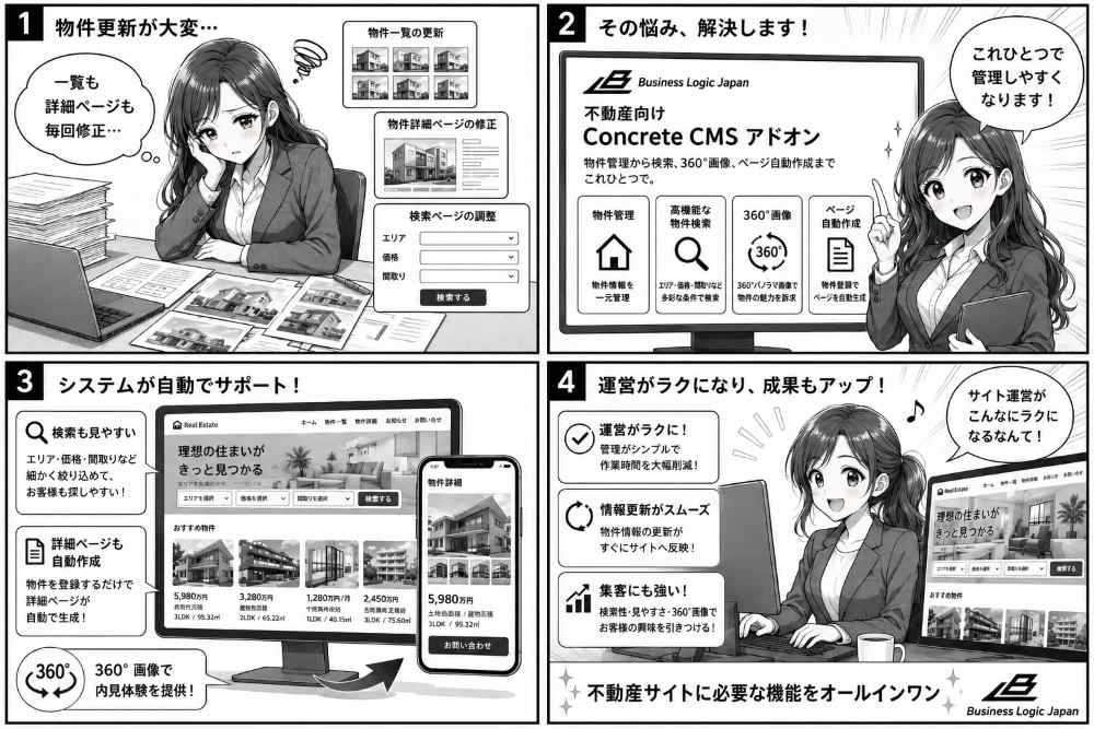 不動産向け Concrete CMS アドオン